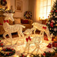 LED Christmas Reindeer Set with Bows – Decorative Reindeer Family for Indoors and Outdoors
