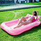 🥳2026 HOT SALE🥳💞50K+ SOLD!😎💦 50% OFF! Inflatable Tanning Pool Lounger – Smart spray cools you automatically. Detachable pillow, cup holders & safety handles. Holds 2 adults (350lb). Perfect for garden or beach! 🏖️🌞