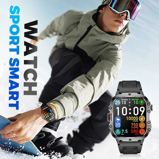 📣💧Waterproofing Ultimate Outdoor Companion⌚ Rugged Outdoor Smart Watch - 100+ Sports Modes
