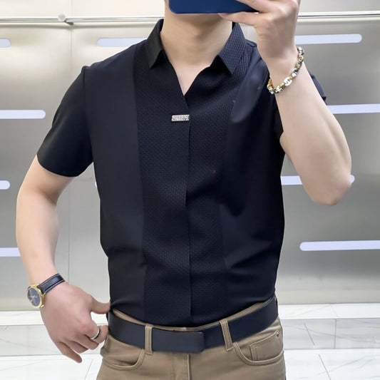 🔥Hot Sale 48% OFF🔥Men’s Business Casual Patchwork Shirt