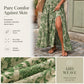 👗 New Arrival 50% OFF 🥳Women's V-Neck Floral Smocked Maxi Dress – Elegant, Bohemian, Lightweight 🦋