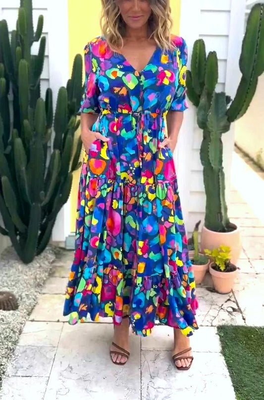 🌴Summer Specials🌴Women's midi dress with floral print