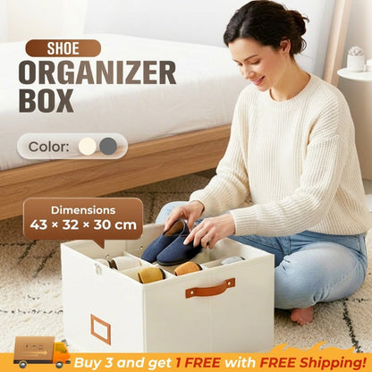 👟📦 Stop piling shoes in messy stacks — this foldable shoe box doubles your closet space. Dustproof, breathable, and stackable. A place for every pair. ✨