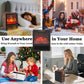 Mini Electric Wall-Mounted Space Heater 1500W with Realistic 3D Flame Effect Ideal for Bedrooms, Living Rooms, and Offices