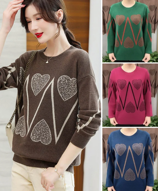 Heart Three Quarter Sleeve Top