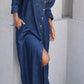 💝Women's Casual Long-sleeved Solid Colour Denim Dress