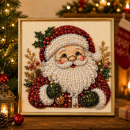 🎄✨DIY Christmas Pearl Kit – 5 festive designs, 3D raised beads & display frame included. A sparkling holiday masterpiece for your wall! 🖼️🎨