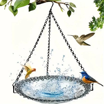 ☀️ LIMITED-TIME 50% OFF! 🐦 Solar Cascade Hanging Bird Bath Fountain – Wire-Free, Cascading Water, Garden Decor ✨