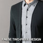 🔥Men's fake two-piece shirt collar knitted cardigan! 👔✨58% OFF!
