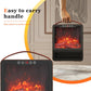 Mini Electric Wall-Mounted Space Heater 1500W with Realistic 3D Flame Effect Ideal for Bedrooms, Living Rooms, and Offices