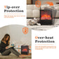 Mini Electric Wall-Mounted Space Heater 1500W with Realistic 3D Flame Effect Ideal for Bedrooms, Living Rooms, and Offices