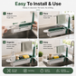 ⏳Time-Limited Special⏰2-in-1 Sink Organizer Rack – Expandable Sponge Holder & Kitchen Towel Drying Bar