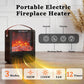Mini Electric Wall-Mounted Space Heater 1500W with Realistic 3D Flame Effect Ideal for Bedrooms, Living Rooms, and Offices