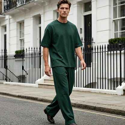 🎁2026 New Arrivals 50% OFF💥Men's T-Shirt & Wide-Leg Pants 2-Piece Set