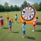 Inflatable soccer dartboard, giant soccer dartboard, comes with 2 soccer balls and air pump, can be set up in 3 minutes, ideal for large garden games.