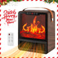 Mini Electric Wall-Mounted Space Heater 1500W with Realistic 3D Flame Effect Ideal for Bedrooms, Living Rooms, and Offices