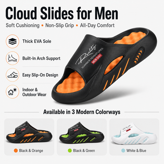 🔥Hot Sale 50% OFF🔥Stop Foot Pain! Cloud-Like Memory Foam Slides – Arch Support for All-Day Standing 🦶