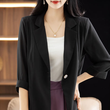 ✨ Thin Ice Silk Blazer for Women