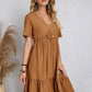🎁Hot Sale 50% OFF⏳Retro V-neck Loose Casual Dress✨