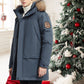 Ideal Gift for Him - Men's Fashion Casual Warm Hooded Coat