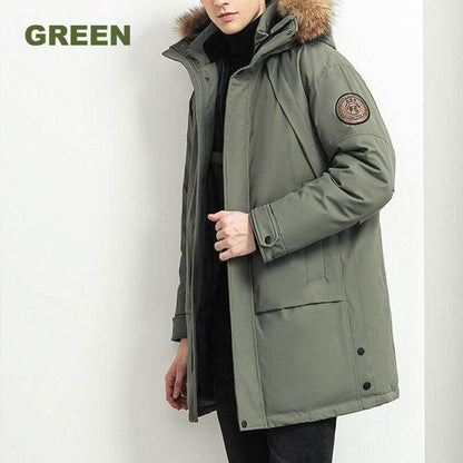 Ideal Gift for Him - Men's Fashion Casual Warm Hooded Coat