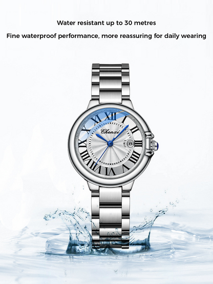 💘Luminous Ladies Steel Strap Waterproof Quartz Watch