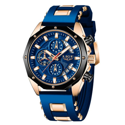 ⌚⚡ LIGE Men's Sport Watch – Quartz Chronograph Waterproof Wristwatch, Stylish & Durable for Sports, Outdoors & Everyday Wear 🏔️💧