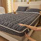 🛏️ 50% OFF! 🎁 WARM FITTED BED SHEET - Brushed Flannel & Deep Pocket (Up to 40cm), Non-Slip Corners for All-Season Comfort❄️🛌
