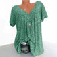 💎 50% OFF! 💎 Spring Floral Short Sleeve T-Shirt – V-Neck, Flowy & Wrinkle-Free for Effortless Summer Style 🌸👗