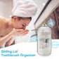 🧴50% OFF NOW! 🏠Wall Mounted Sliding Lid Toothbrush Organizer｜360° Rotatable Dustproof Bathroom Storage Holder ✨