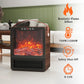 Mini Electric Wall-Mounted Space Heater 1500W with Realistic 3D Flame Effect Ideal for Bedrooms, Living Rooms, and Offices