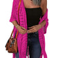 Women’s Oversized Knit Cardigan – Lightweight Crochet Tassel Kimono for Spring & Summer 🌸