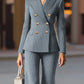 🥳2026 HOT SALE🥳💞50K+ SOLD!🍂Women's Pinstripe Double-Breasted Suit Set