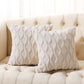 📢📢50% OFF !! ⏰Soft Plush Cushion Cover with Embroidered Geometric Diamond Pattern Minimalist Solid Color Throw Pillow