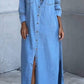 💝Women's Casual Long-sleeved Solid Colour Denim Dress