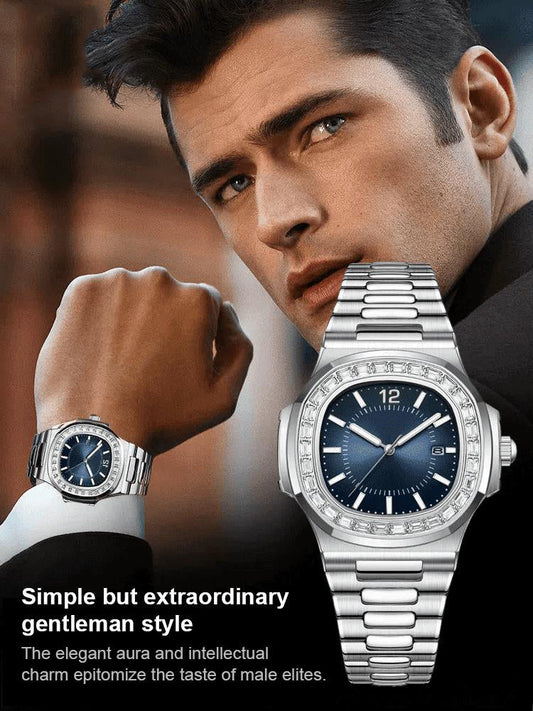 🔥British Style Square Luxury Waterproof Quartz Watch for Men