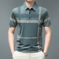 Men's Summer Striped Short Sleeve Lapel Shirt