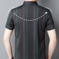 🔥Men's Stretch Cooling Lapel Striped Short Sleeve T-Shirt