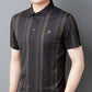 🔥Men's Stretch Cooling Lapel Striped Short Sleeve T-Shirt