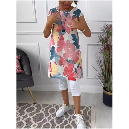 🔥50% OFF 👗Loose Knee-Length Dress with Butterfly Print