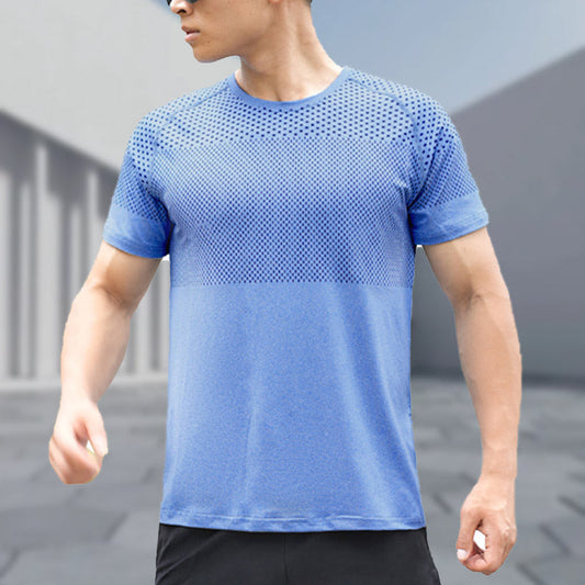 Men's Round Neck Quick-Dry Sports Short Sleeve Top