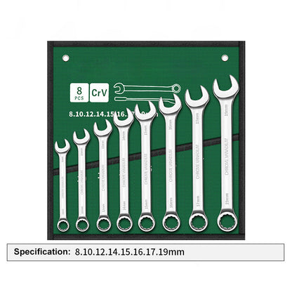 Double-Head Combination Wrench Set with Storage Bag