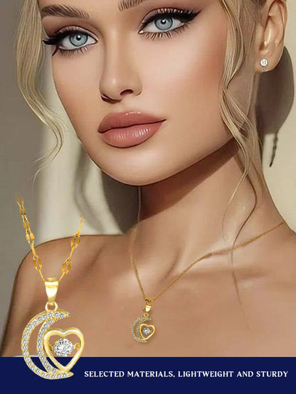 💎🌙Necklace with an elegant and delicate crescent for women✨