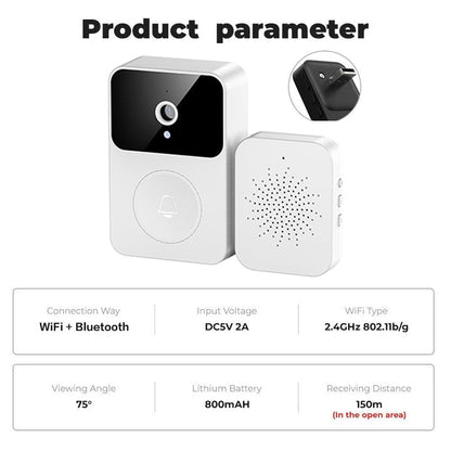 📢📢50 %  OFF !! ⏰Smart WiFi Video Doorbell