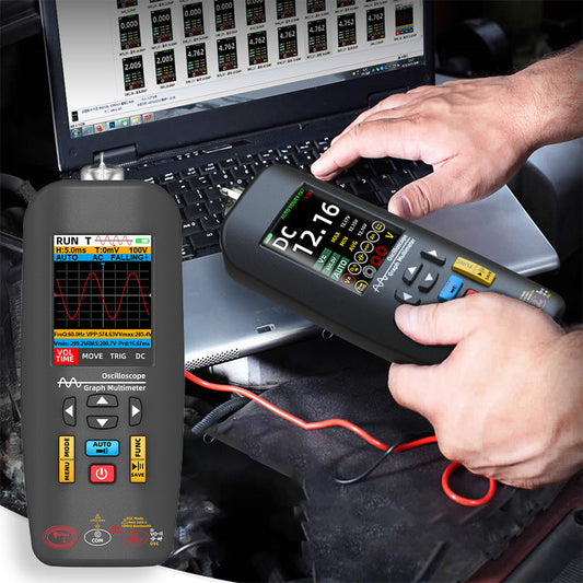 3-in-1 Handheld Graphics Multimeter - Oscilloscope, Inspectior & Flashlight