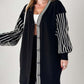 🌷Limited Time 50% OFF💞Balloon Sleeve Striped Knitwear Cardigan & Pants Two-piece Set