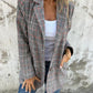 🍂Fall Lapel Collar Slim Button Plaid Small Suit For Women ✈️FREE SHIPPING✈️
