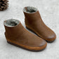 Vintage Fashion Warm Handmade Leather Wool Lined Boots