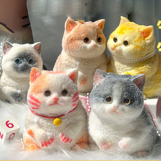 Cute, soft squishies toy in the shape of a cat to relieve stress