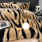 👍[High quality] 🔥Milk plush thick warm 4-piece bedding set